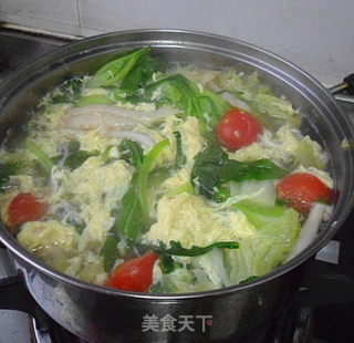 花样美食——蔬菜蘑菇汤的做法步骤：7