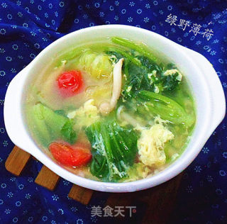 花样美食——蔬菜蘑菇汤的做法步骤：8