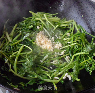 花样美食——蒜香茼蒿的做法步骤：5