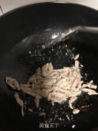韭菜勺粉肉丝的做法步骤：3