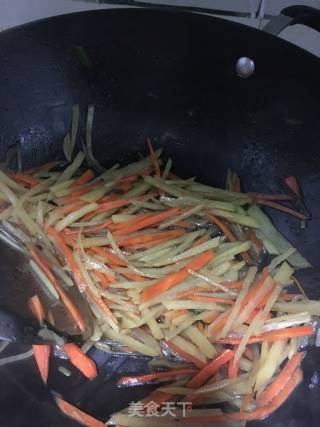 醋溜双丝的做法步骤：3