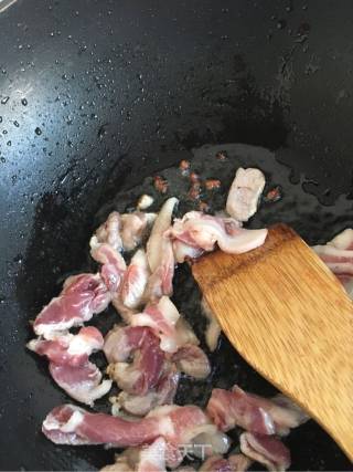 肉片炒苔菜的做法步骤：5