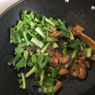 肉片炒苔菜的做法步骤：8