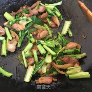 肉片炒苔菜的做法步骤：9