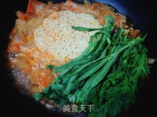 泡菜煮方便面的做法步骤：8