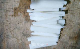 菜心年糕汤的做法步骤：3