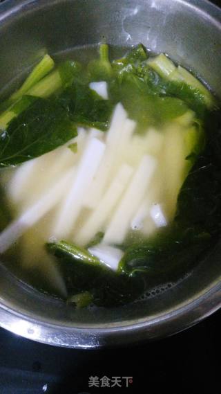 菜心年糕汤的做法步骤：6