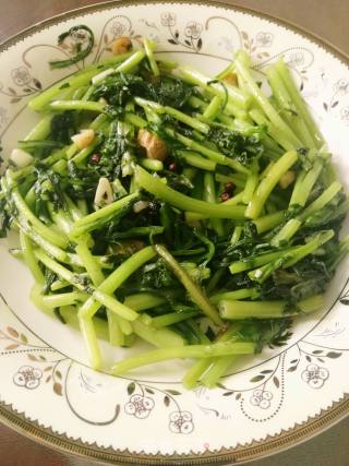 清炒茼蒿????的做法步骤：5