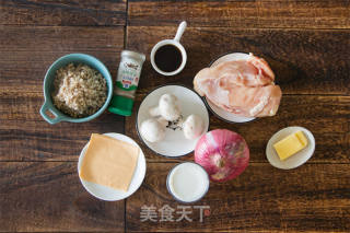 减脂奶香蘑菇炖荞麦饭的做法步骤：1