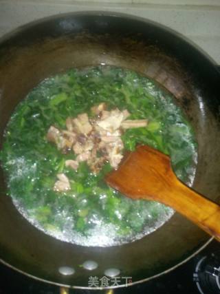 菠菜腊肉原汤挂面的做法步骤：5