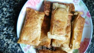 馄饨皮香蕉派的做法步骤：7