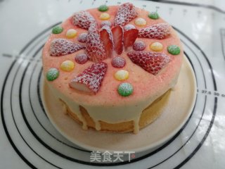 爆浆草莓海盐奶盖蛋糕的做法步骤：30