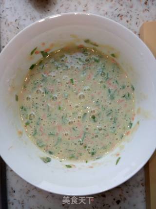 鸡蛋蔬菜虾饼的做法步骤：5