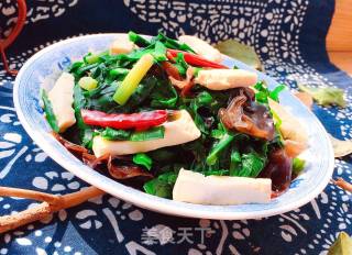 韭菜豆腐炒木耳的做法步骤：8