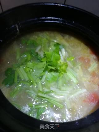 砂锅番茄海蛎牛肉粥的做法步骤：6