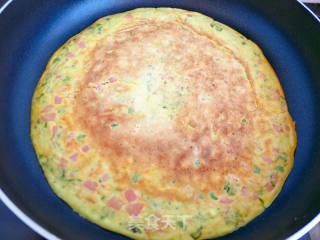 “春季野菜”蕨菜火腿鸡蛋饼的做法步骤：7