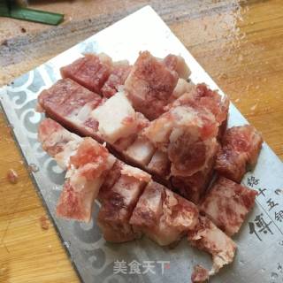 肉末韭菜炒猪血的做法步骤：3