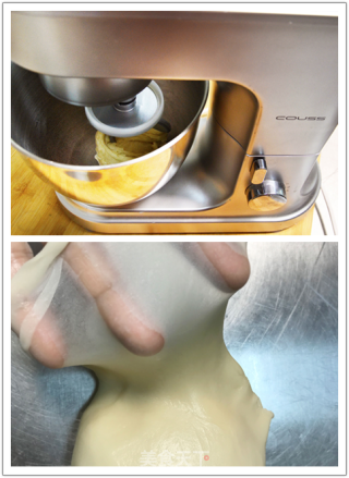 红豆沙桃花酥的做法步骤：2