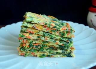 荠菜胡萝卜煎饼的做法步骤：9