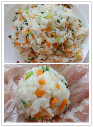 南极磷虾肉饭团的做法步骤：6
