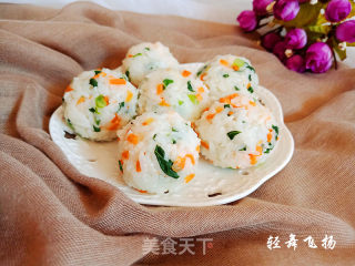 南极磷虾肉饭团的做法步骤：7