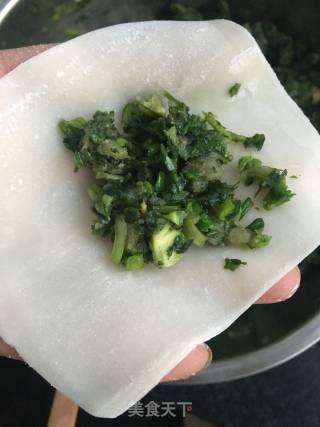 油煎荠菜馄饨的做法步骤：5