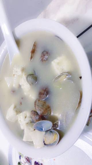 花蛤豆腐汤的做法步骤：4