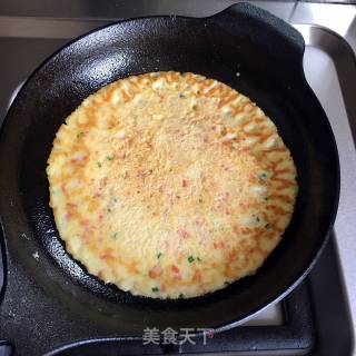 火腿萝卜鸡蛋饼的做法步骤：8