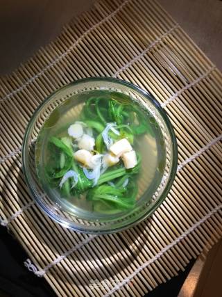 春季野菜----干贝茼蒿汤的做法步骤：6