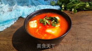 番茄豆腐汤的做法步骤：11