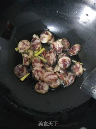 腊肠有机花菜的做法步骤：3