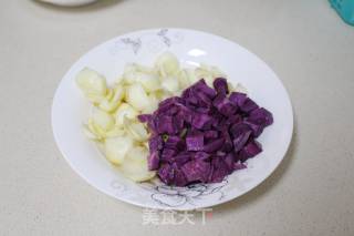 皂角米百合紫薯羹的做法步骤：5