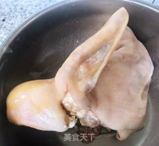 香葱拌羊脸的做法步骤：1