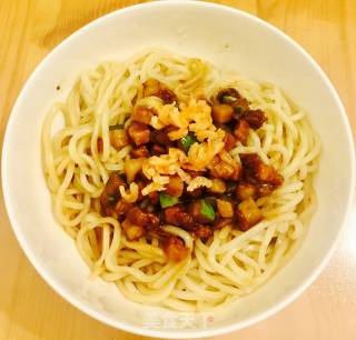 黄瓜肉丁炸酱面的做法步骤：10