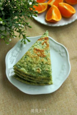#春季野菜#马兰头鸡蛋饼的做法步骤：8