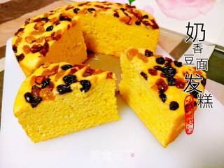 奶香豆面发糕的做法步骤：7
