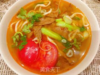 猪肝面的做法步骤：5