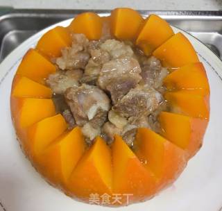 南瓜盅酿排骨的做法步骤：6