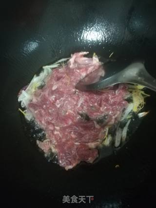 荷兰豆炒牛肉的做法步骤：4