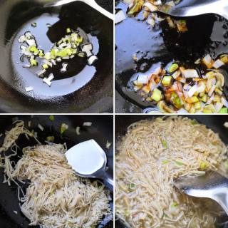 素食味美-蚝油金针菇的做法步骤：2