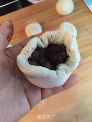 老面红豆馅豆包的做法步骤：6