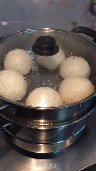 老面红豆馅豆包的做法步骤：10