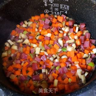 五彩营养饭的做法步骤：4