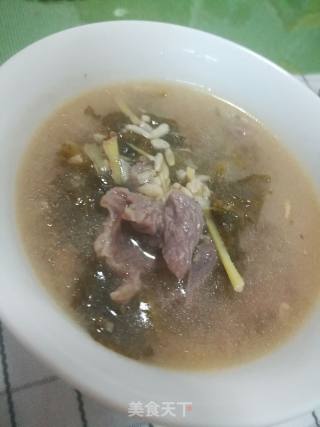 糟姜咸菜牛肉汤的做法步骤：3