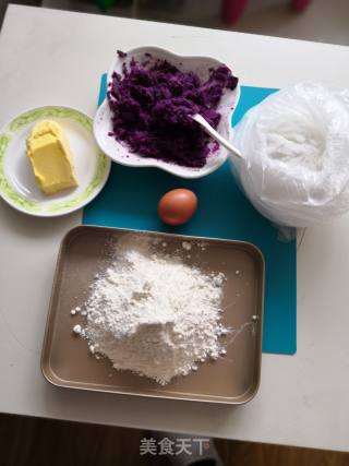 紫薯饼干的做法步骤：1