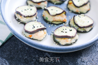 虾仁蒸茄盒的做法步骤：7