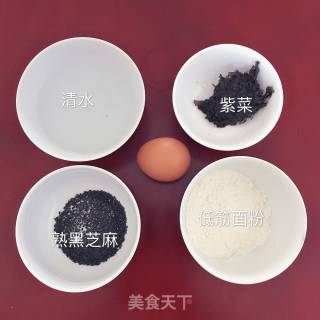 紫菜芝麻蛋卷 15+的做法步骤：1