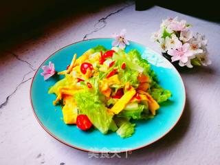 鸡蛋丝拌生菜的做法步骤：14