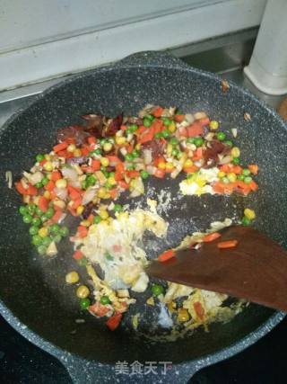香肠焗饭的做法步骤：3