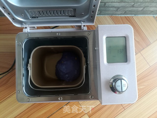 蝶豆花橙皮面包的做法步骤：9